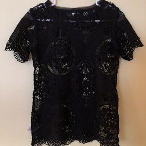 Black lace top